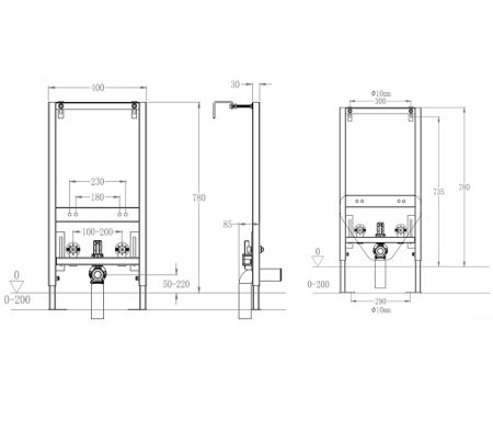 Система инсталляции для биде WONZON & WOGHAND (WW-TI823A)