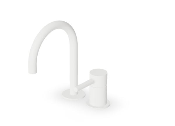 Смеситель для раковины Zucchetti Pan цвет-белый гофрированный матовый ZP6224.W1