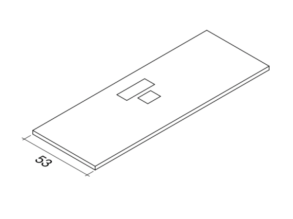 Столешница Oasis Daphne шгв 1100*530*36 цвет-белый 0DPHSPC03653110VL 001