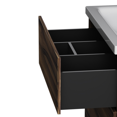 AM.PM M90FSX0752HF Gem, База под раковину, напольная, 75 см, 2 ящика, цвет: орех