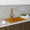 Кухонная мойка FLORACIO Steel F.5951.GDD (DECOR), золото матовое