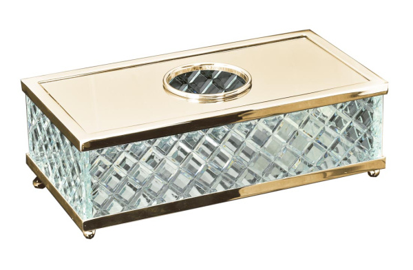 Контейнер для ванной комнаты Boheme Murano Cristal золото 10232