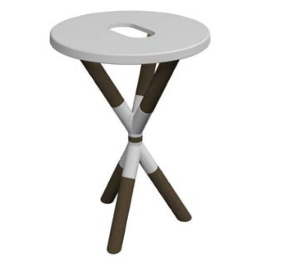 Консоль Scarabeo Cross шгв 520*520*760 цвет-темное дерево Dark wooden finish Musk 2502 99/63