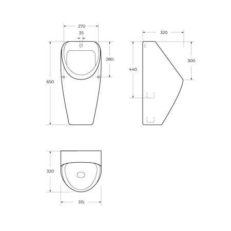 Писсуар CEZARES CZR-5871-UH