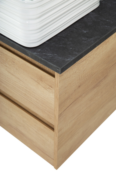 Столешница из керамогранита без отверстия под смеситель 900x460 KEP-90-MNO-W0 Marmo Nero Opaco