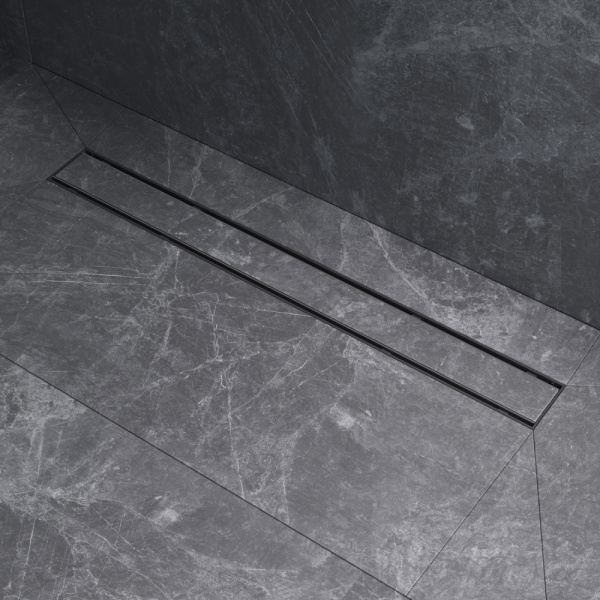 AM.PM W02SC-U11-070-04BM PrimeFlow Трап для душа линейный универс затвор Tile 70см цвет черн мат