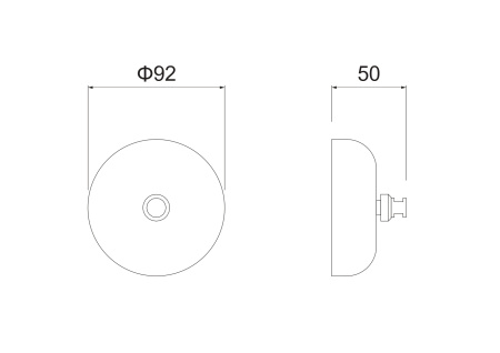 Веревка для белья 2,5 м в комплекте с держателем AQUATEK, полир. хром AQ4994CR