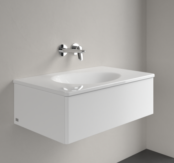 Раковина Villeroy&Boch Antao шг 800*500 отверстия для смесителя-отсутствуют CeramicPlus цвет-альпийский белый (белый Alpin) 4A7583R1