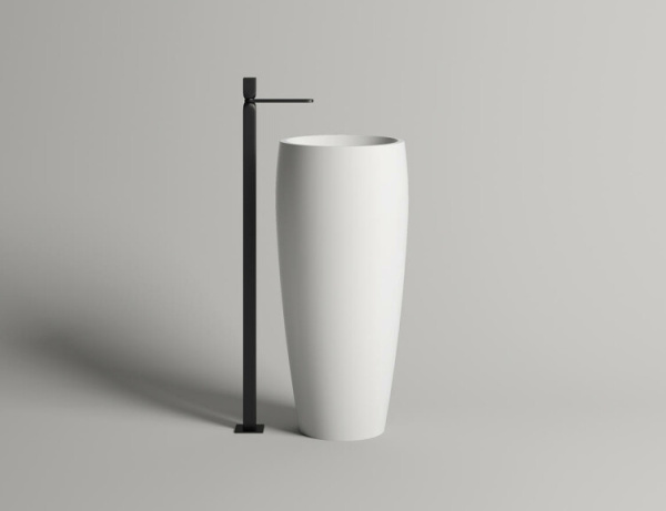 Раковина Salini Armonia шгв 470*470*900 отверстия для смесителя-отсутствуют D502 цвет-белый матовый 130113SM D502