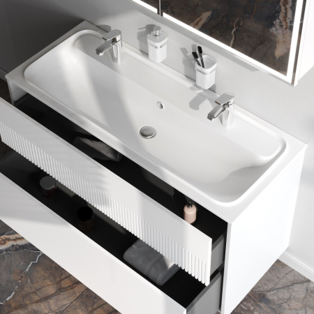 AM.PM M8FFUX1202WM Func, База 2 ящика (push-to-open), 120 см, цвет белый матовый