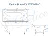 Ванна из литьевого мрамора Delice Bravo 180х75 глянцевая DLR330038-G