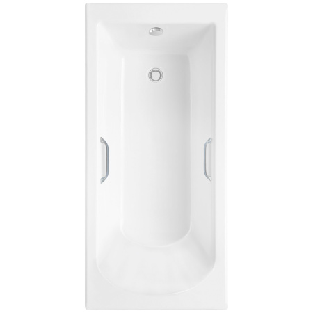 Ванна из литьевого мрамора Delice Scandi 150х70 глянцевая с ручками Хром DLR330023R-G