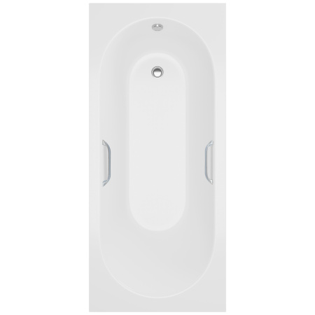 Ванна из литьевого мрамора Delice Bravo 180х75 глянцевая с ручками Хром DLR330038R-G